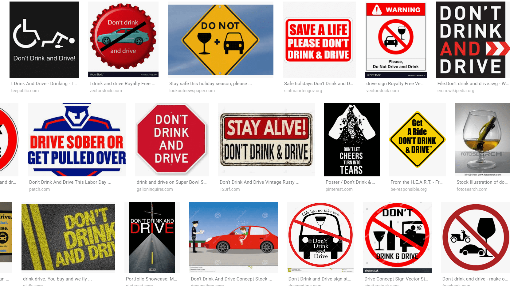 don't drink and drive - google image search